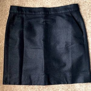 J. Crew Black Jacquard Nori Mini Skirt Size 4
